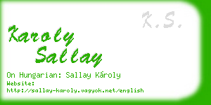 karoly sallay business card